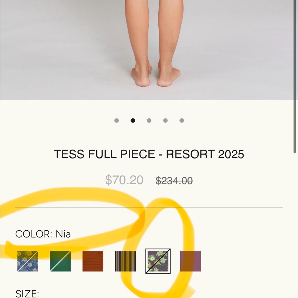 Acacia swimwear Tess full piece in Nia - Picture 3 of 5